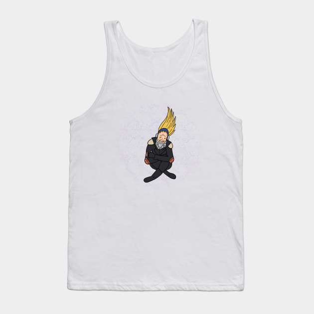 Sitting Happy Present Mic Tank Top by Blackmoonrose13